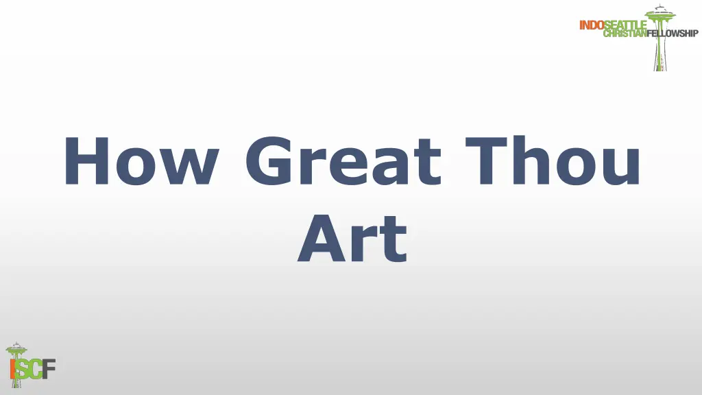 how great thou art