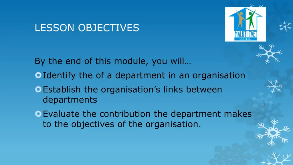lesson objectives