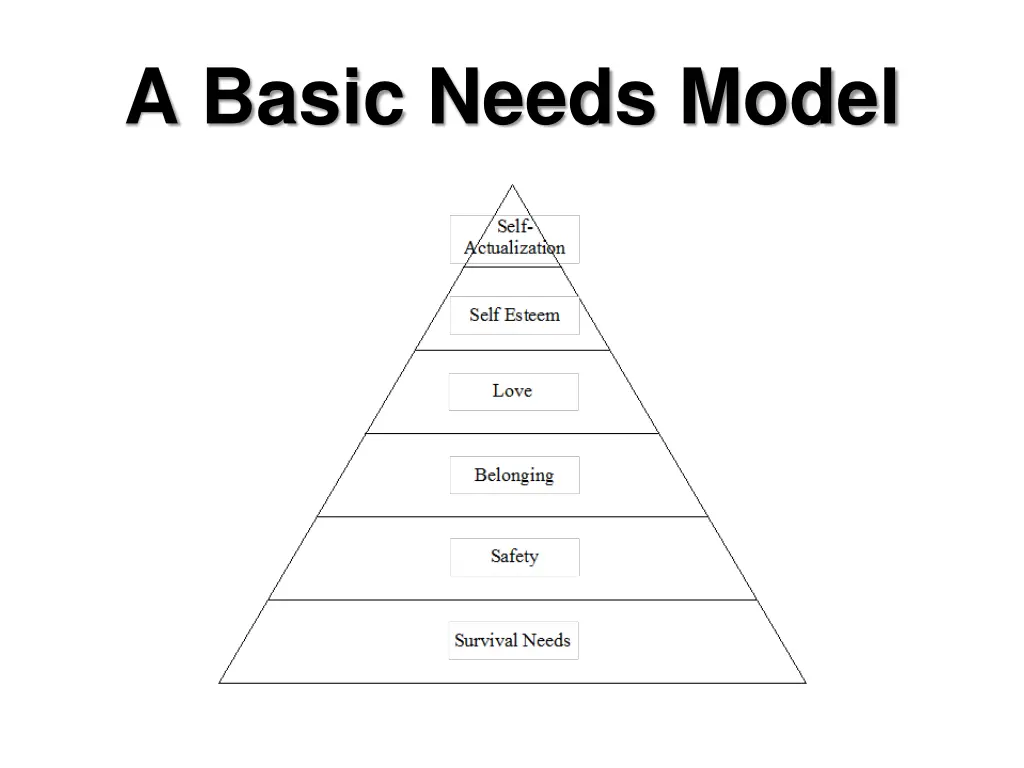 a basic needs model