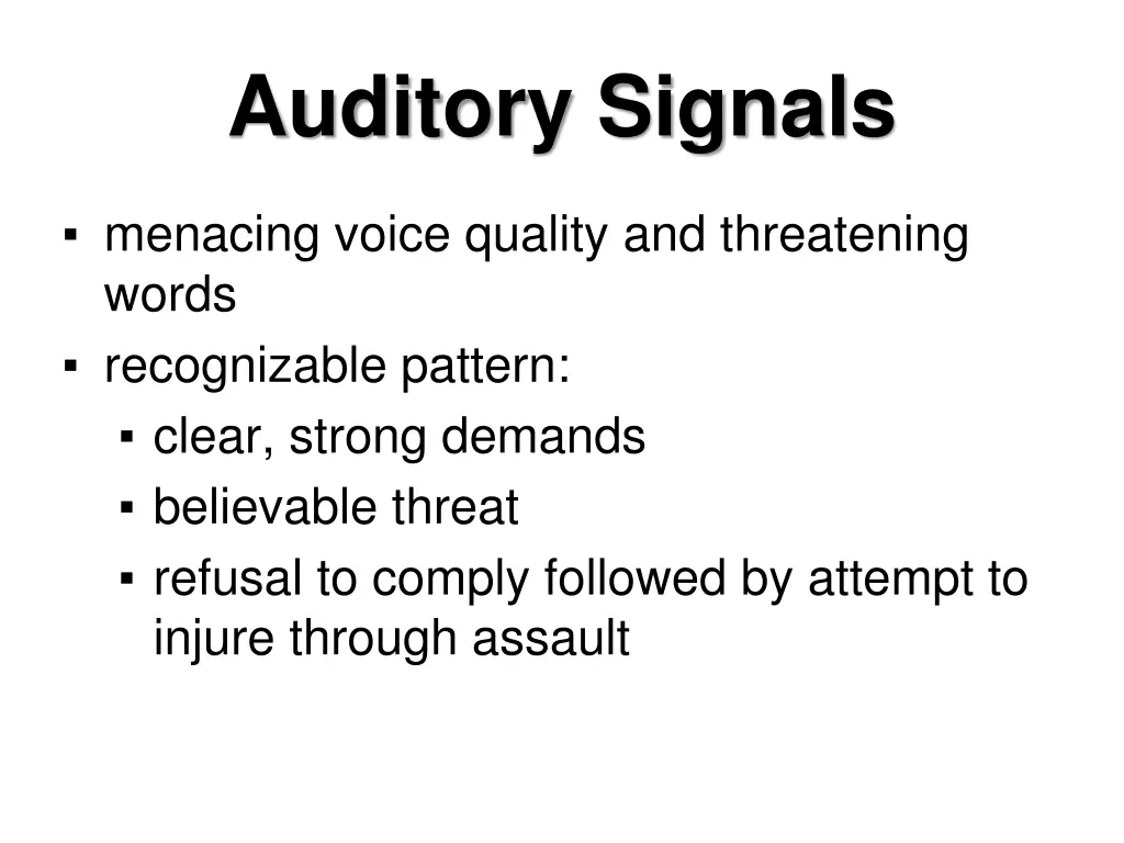 auditory signals 3