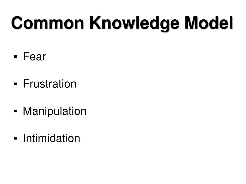 common knowledge model
