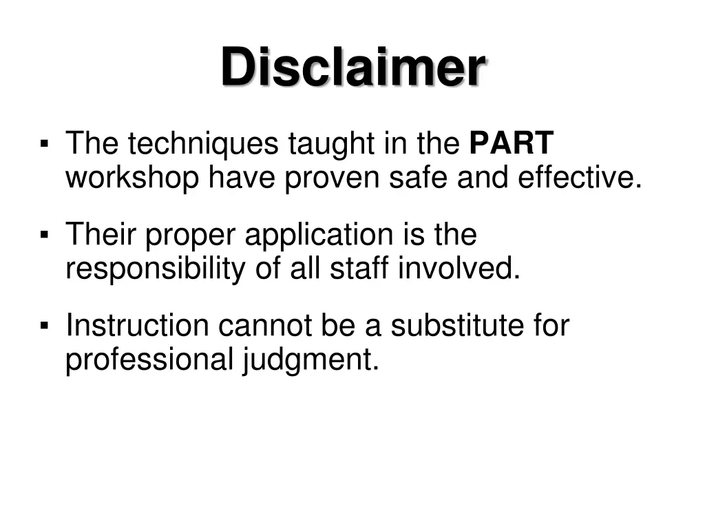 disclaimer