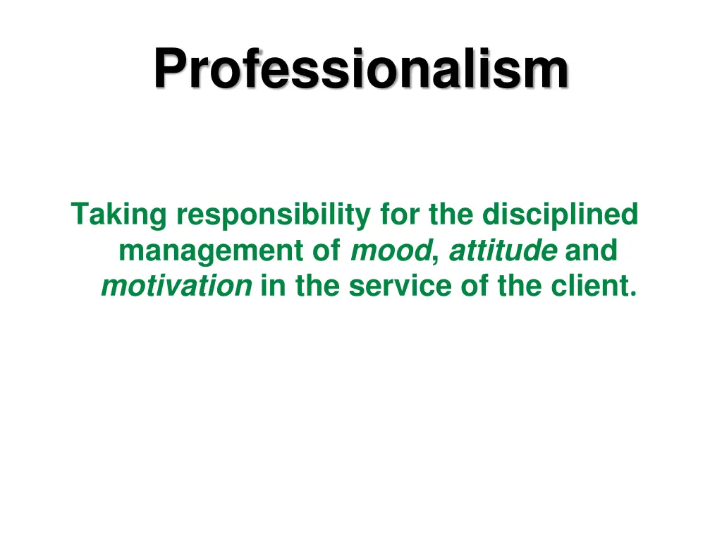 professionalism 1