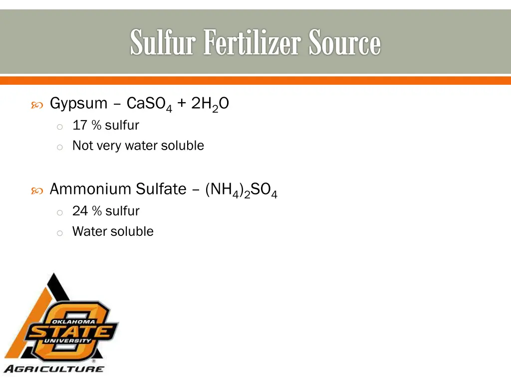 sulfur fertilizer source