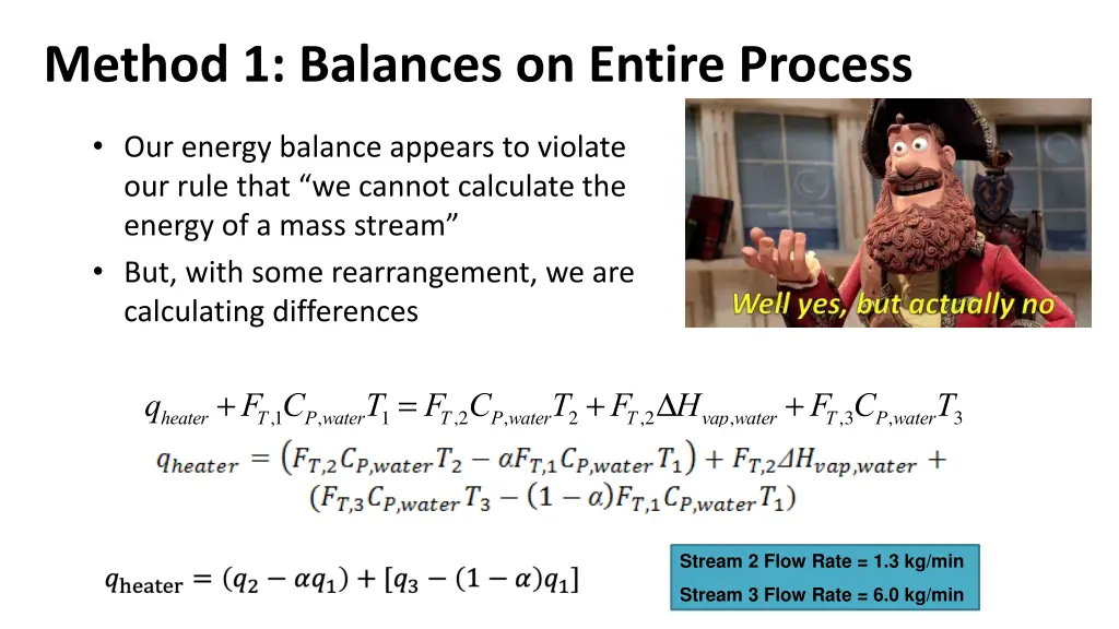 method 1 balances on entire process 1