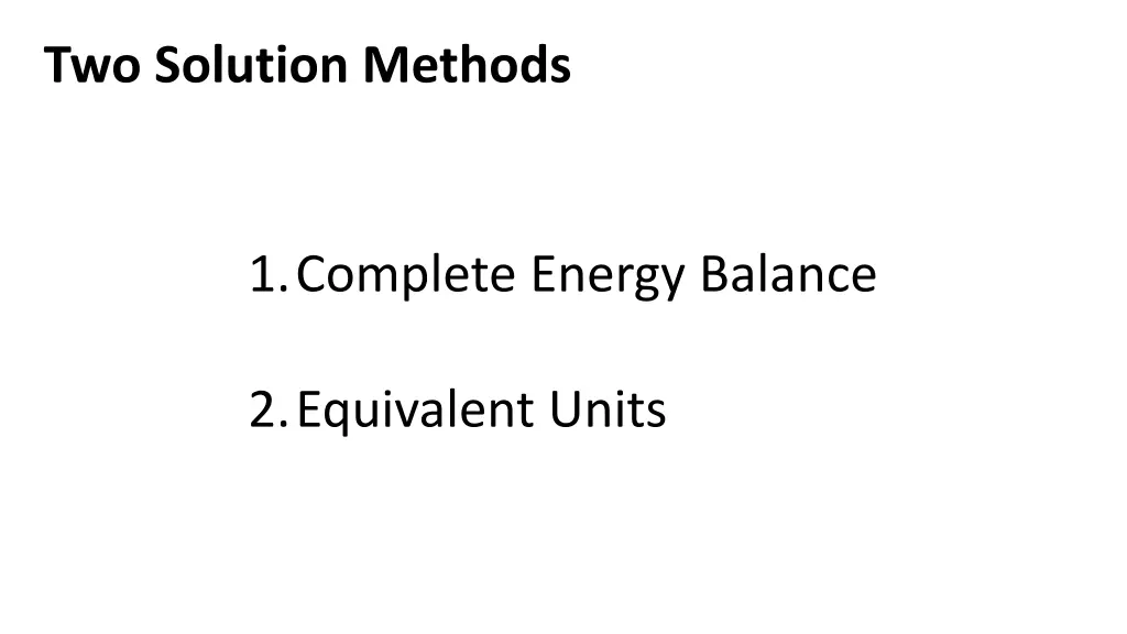 two solution methods