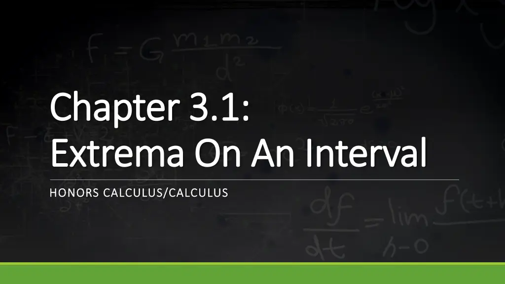 chapter chapter 3 3 1 extrema on an interval