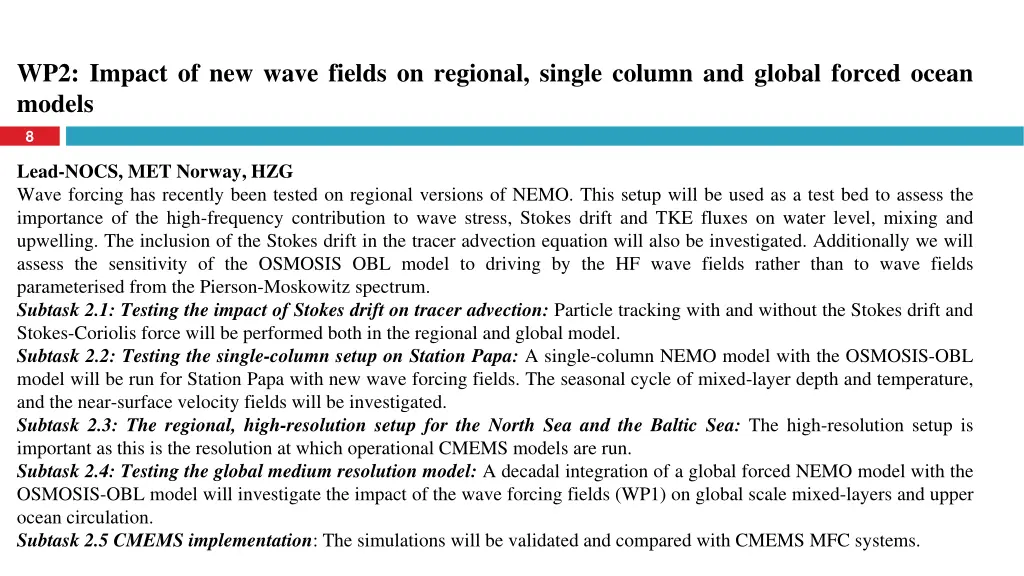 wp2 impact of new wave fields on regional single