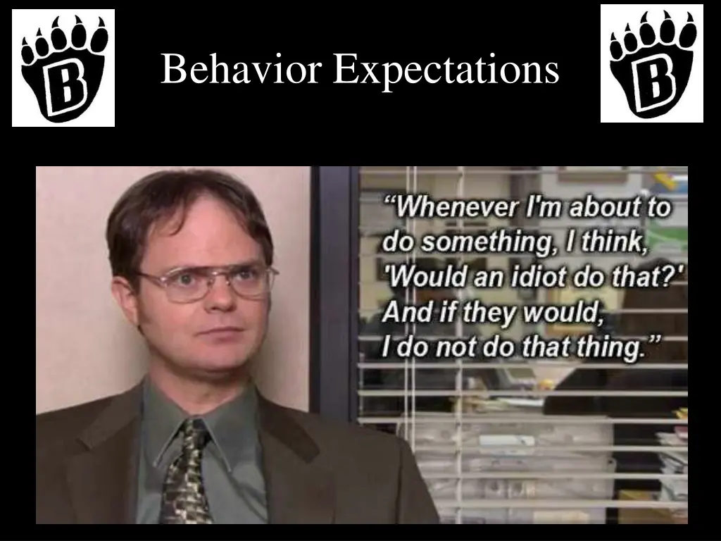 behavior expectations