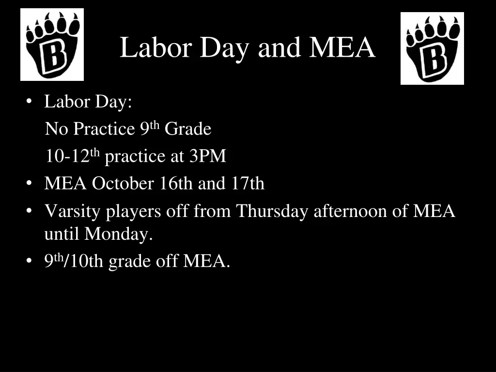 labor day and mea