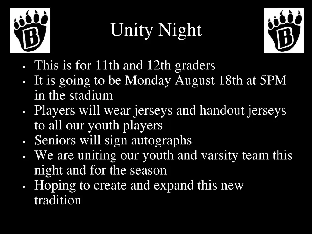 unity night