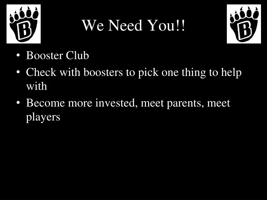 we need you