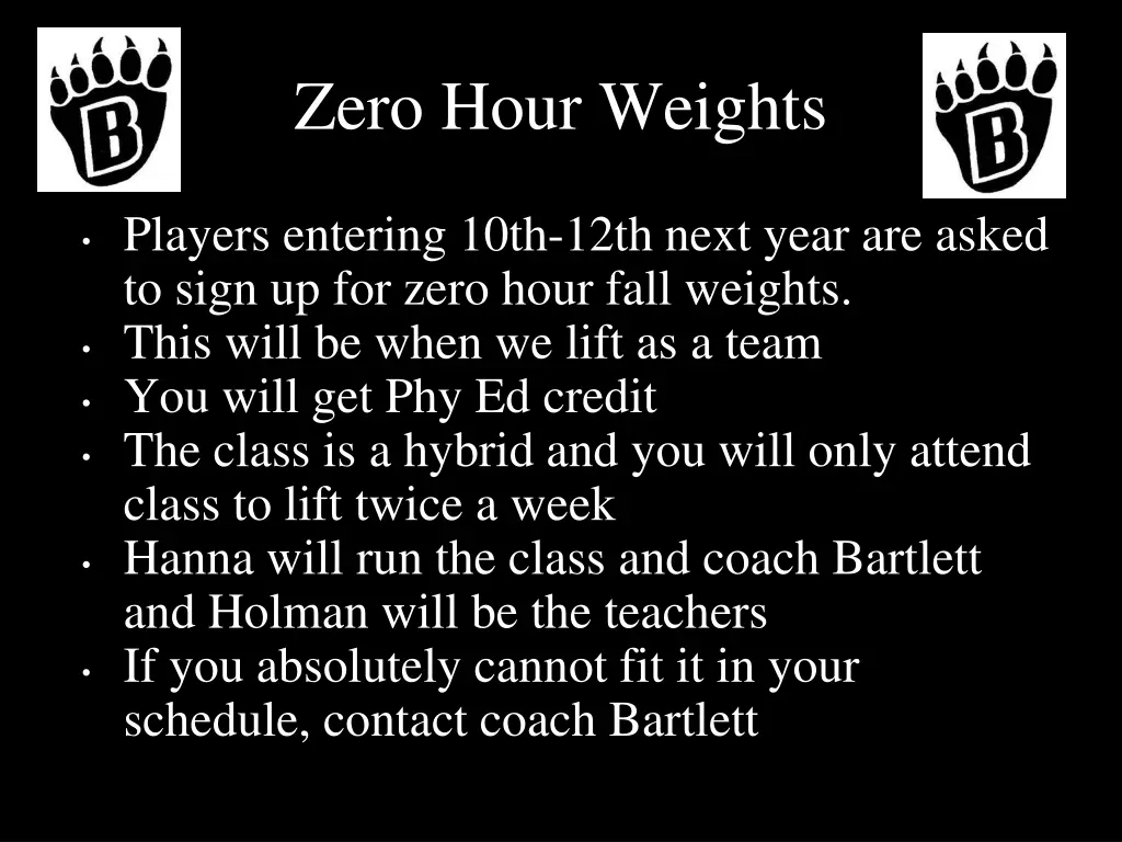 zero hour weights