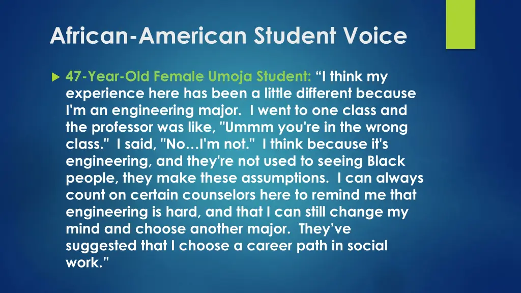 african american student voice