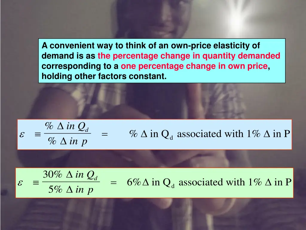 a convenient way to think of an own price