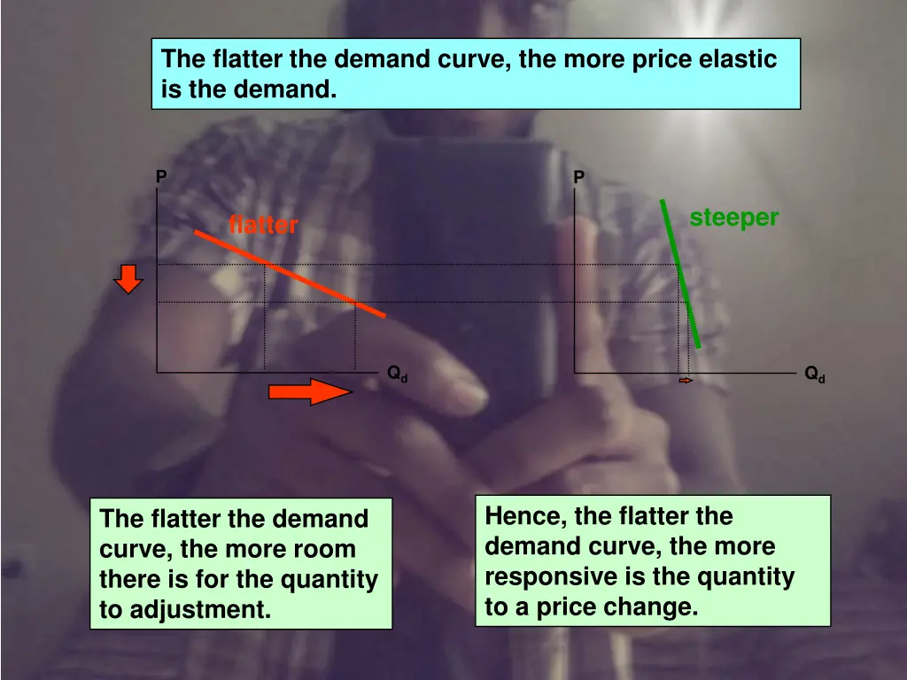 the flatter the demand curve the more price