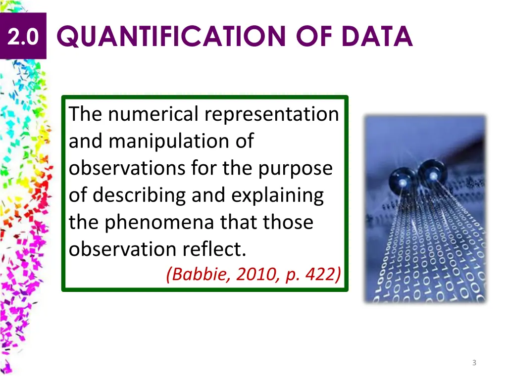 2 0 quantification of data