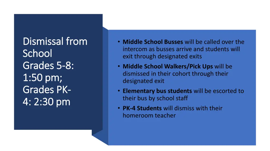 dismissal from dismissal from school school