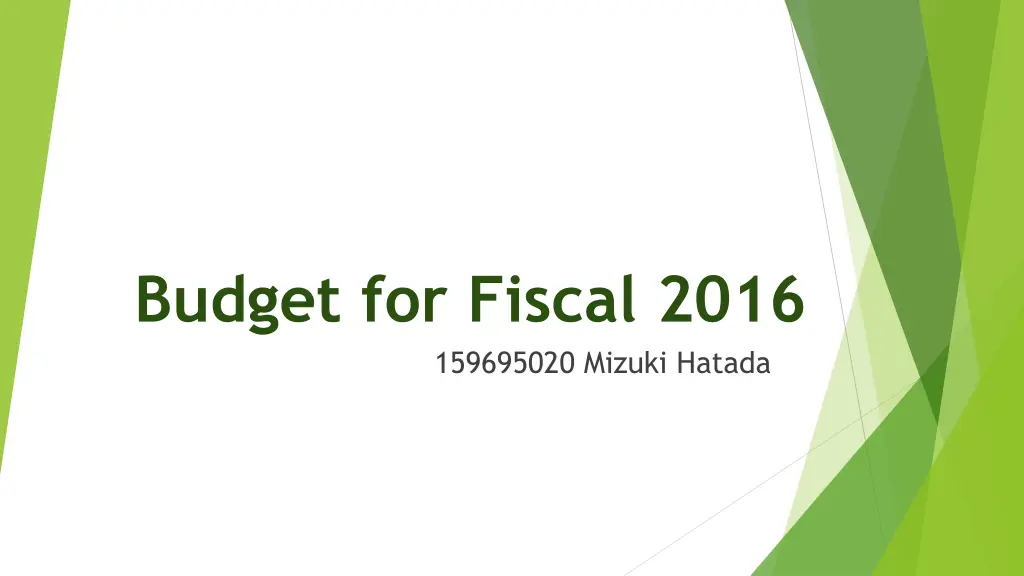 budget for fiscal 2016 159695020 mizuki hatada