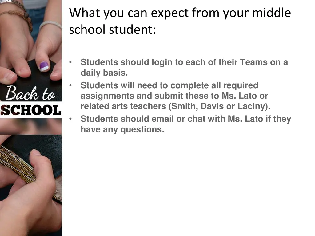 what you can expect from your middle school