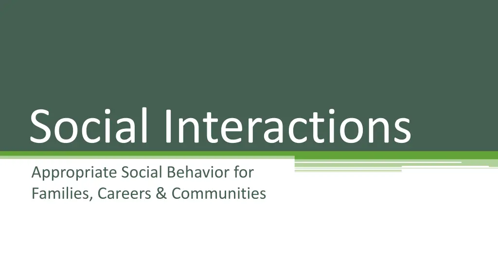 social interactions