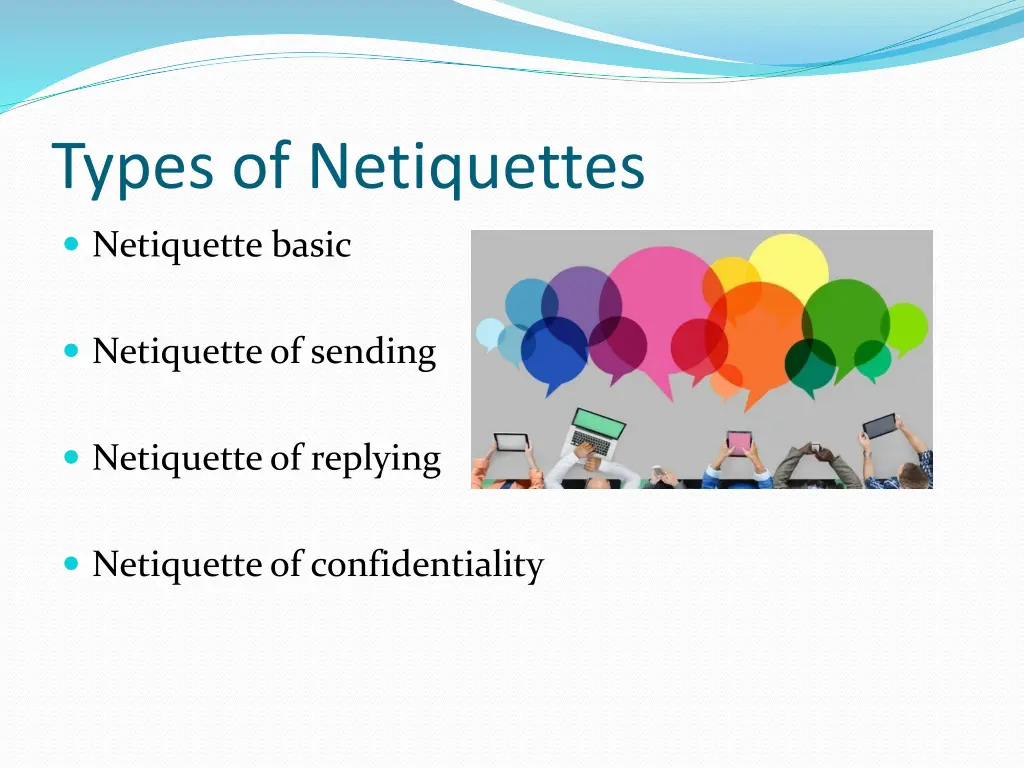 types of netiquettes
