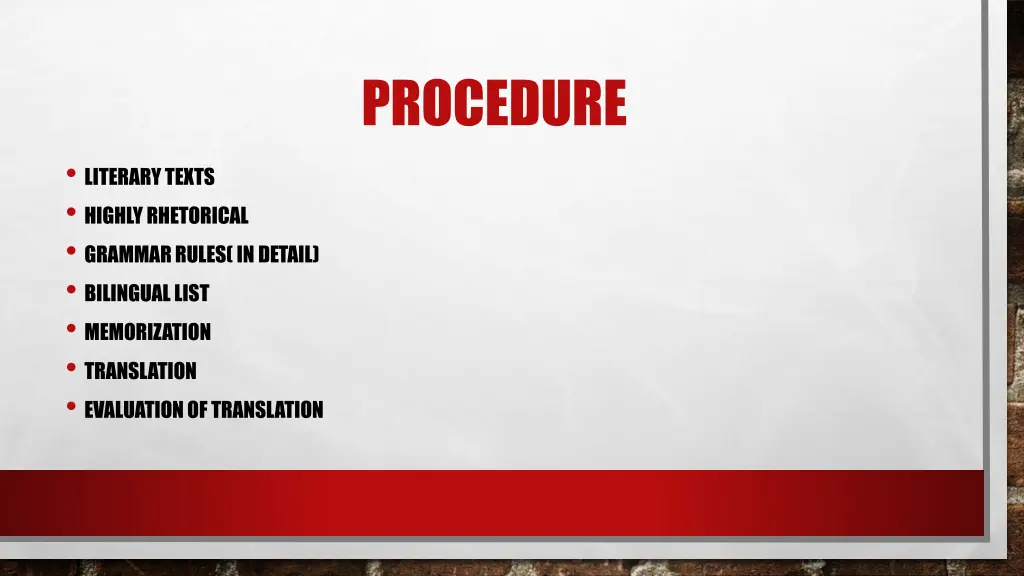 procedure