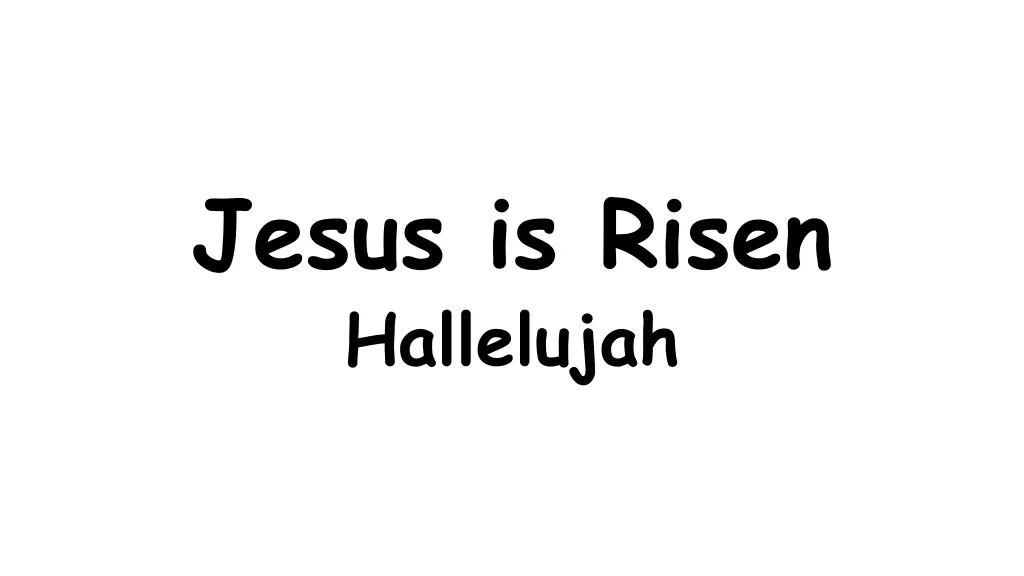jesus is risen hallelujah