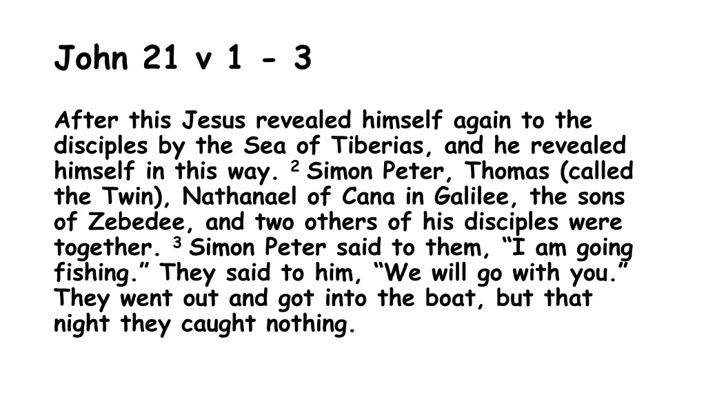 john 21 v 1 3