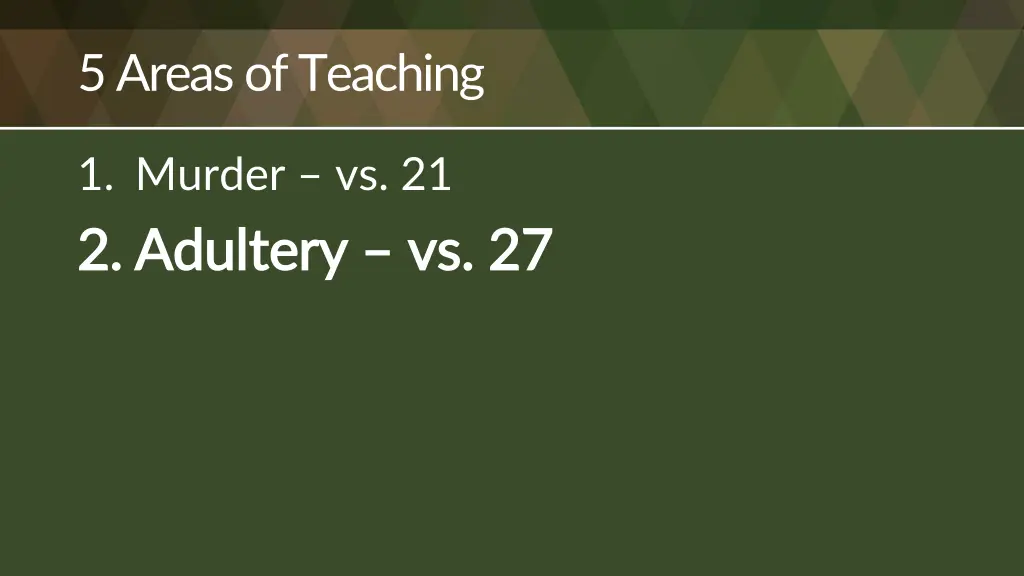 5 areas of teaching 1