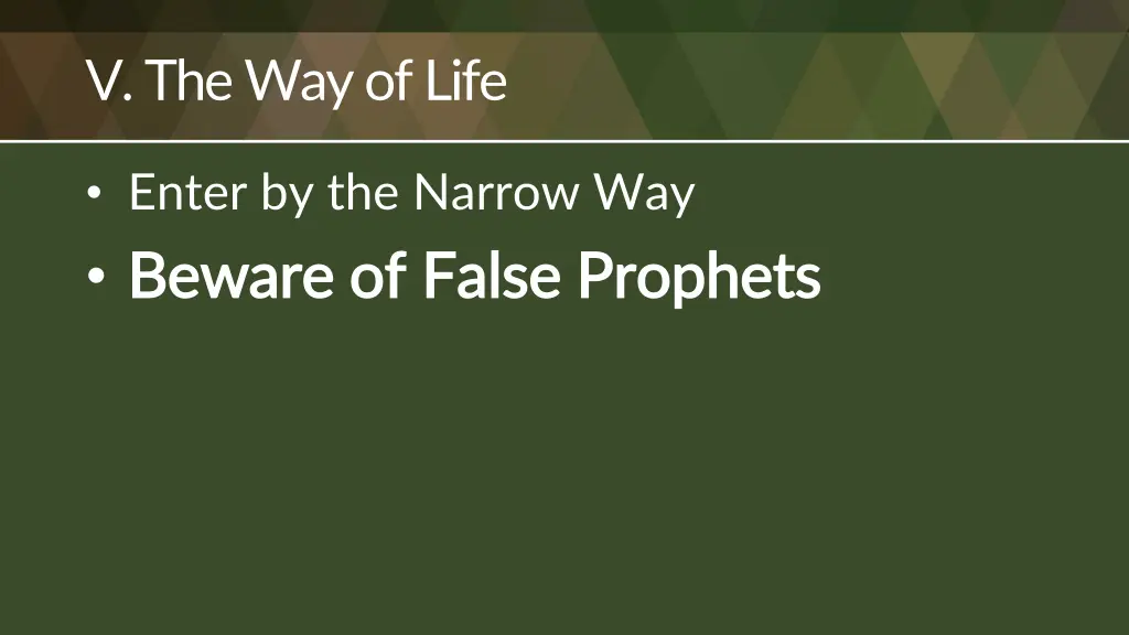 v the way of life 1