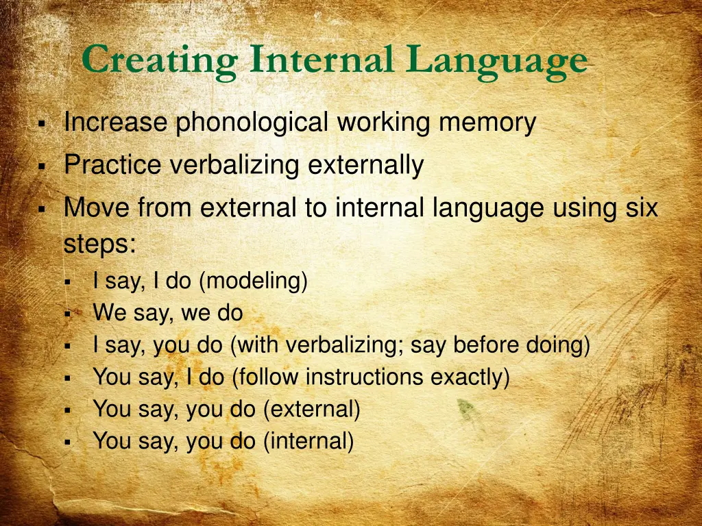 creating internal language