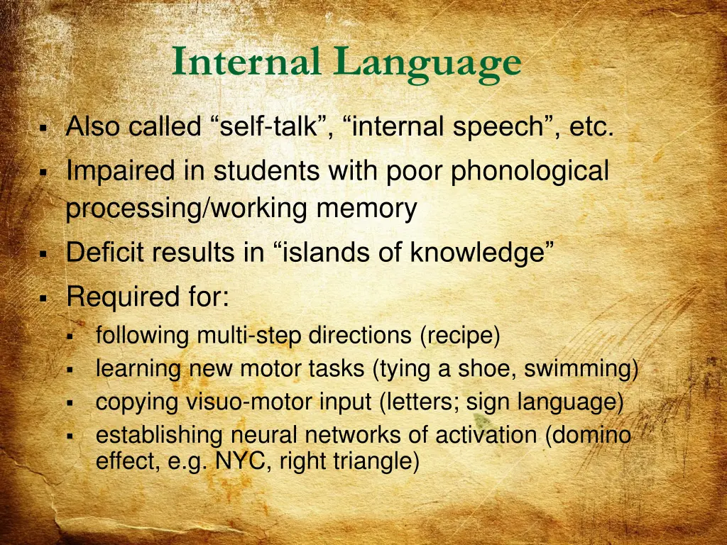internal language
