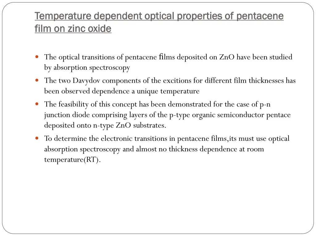 temperature dependent optical properties