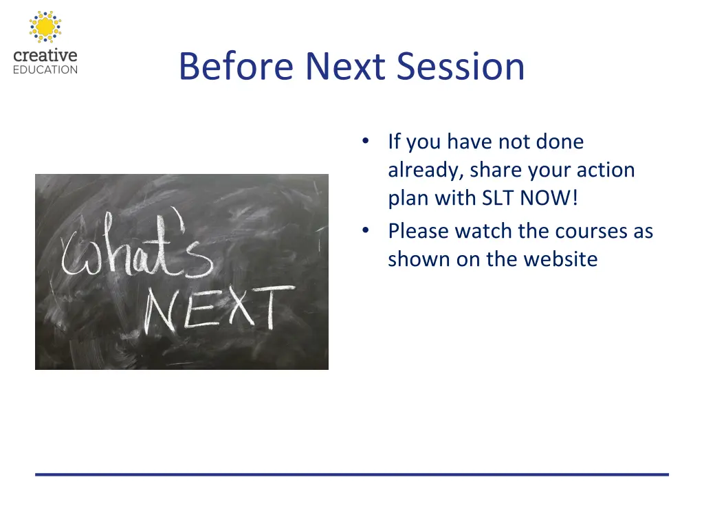 before next session