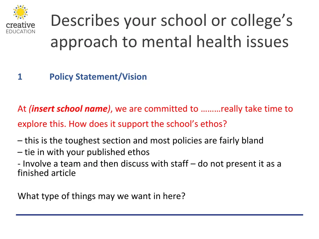 d escribes your school or college s approach