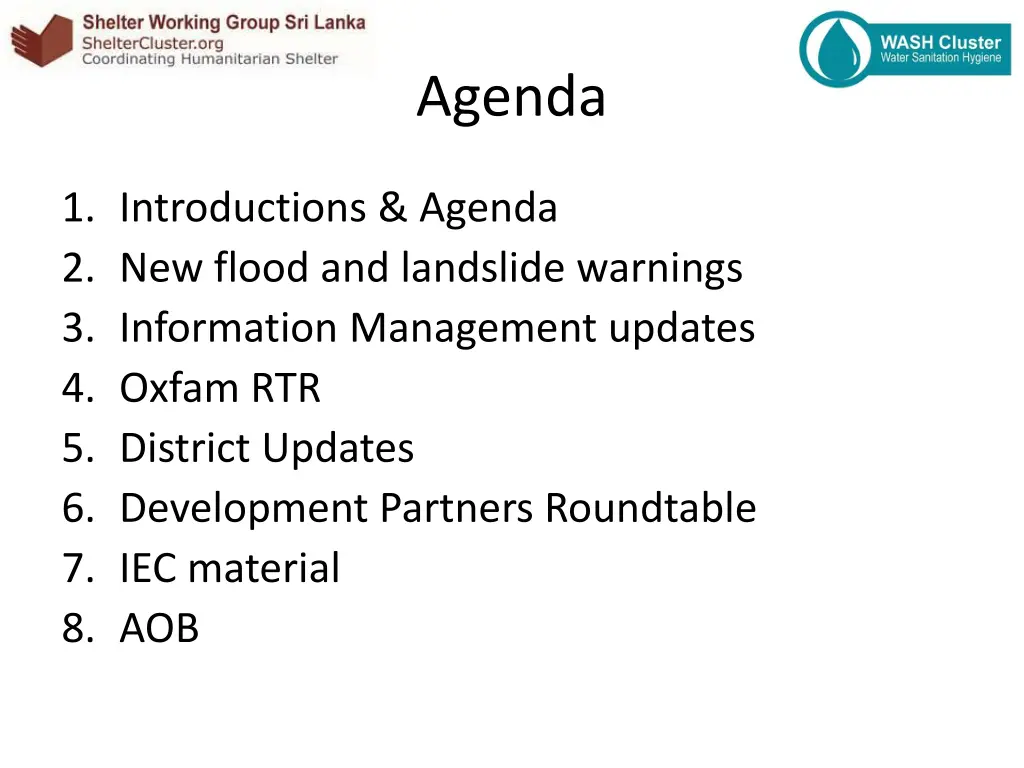 agenda