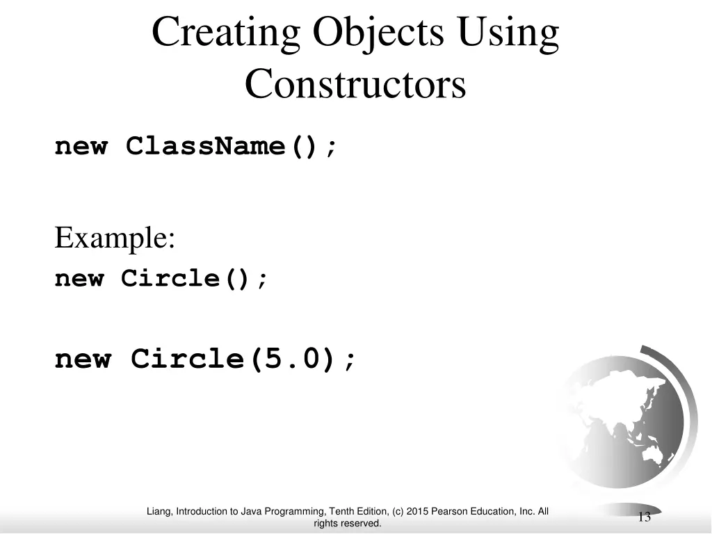 creating objects using constructors