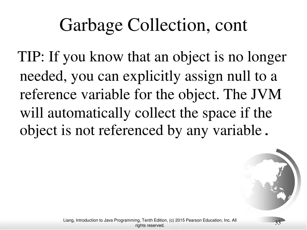 garbage collection cont