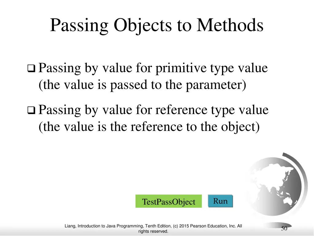 passing objects to methods