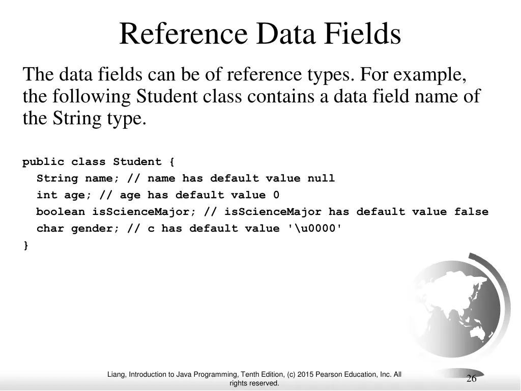 reference data fields