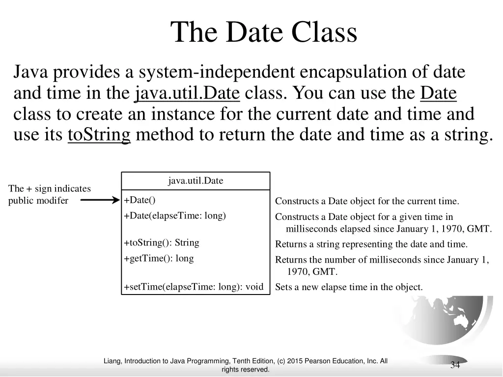 the date class