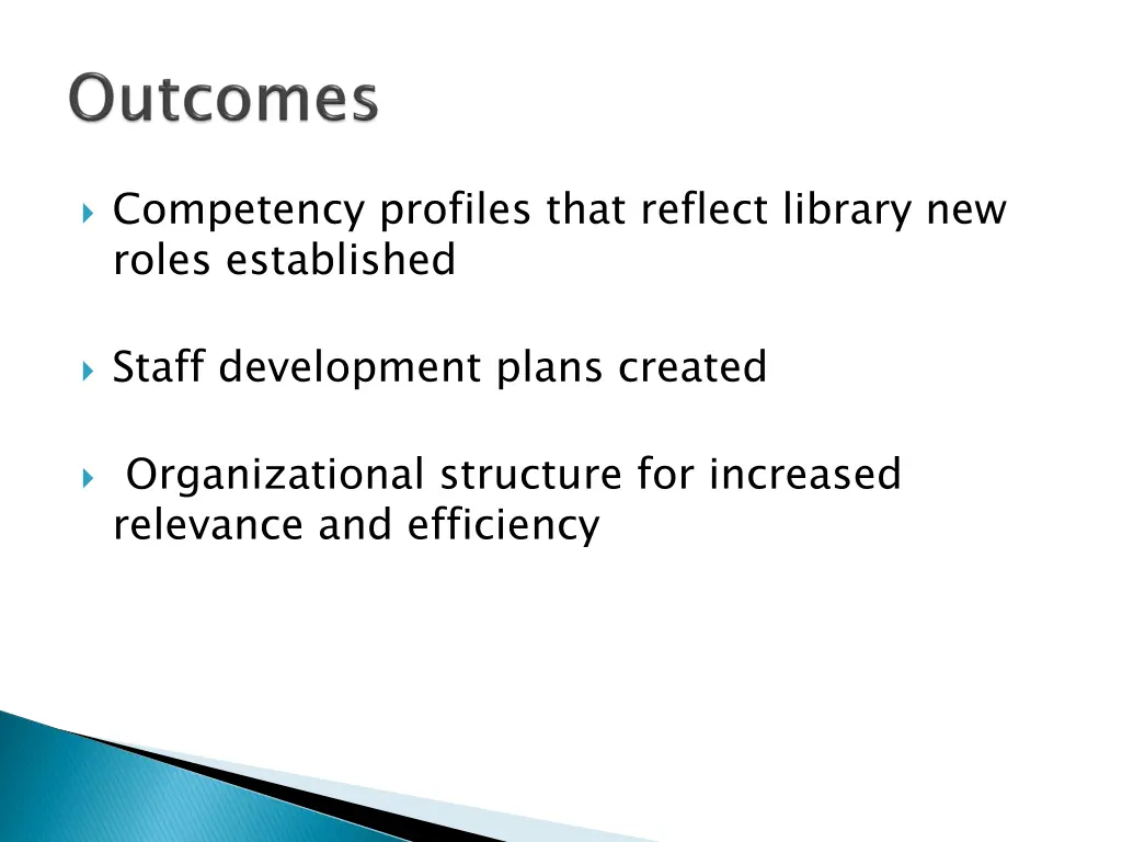 competency profiles that reflect library