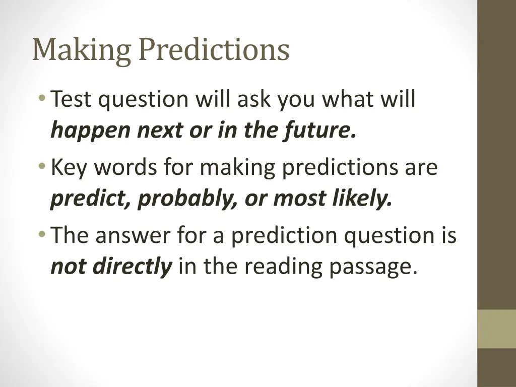 making predictions 1
