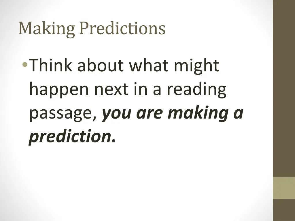 making predictions