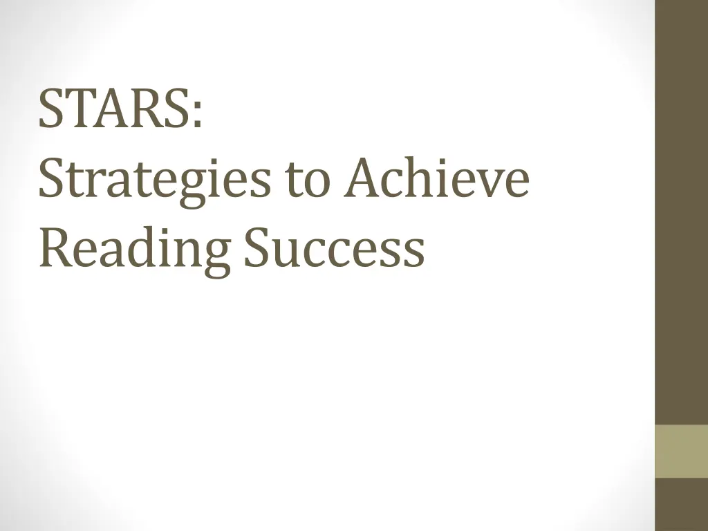 stars strategies to achieve reading success