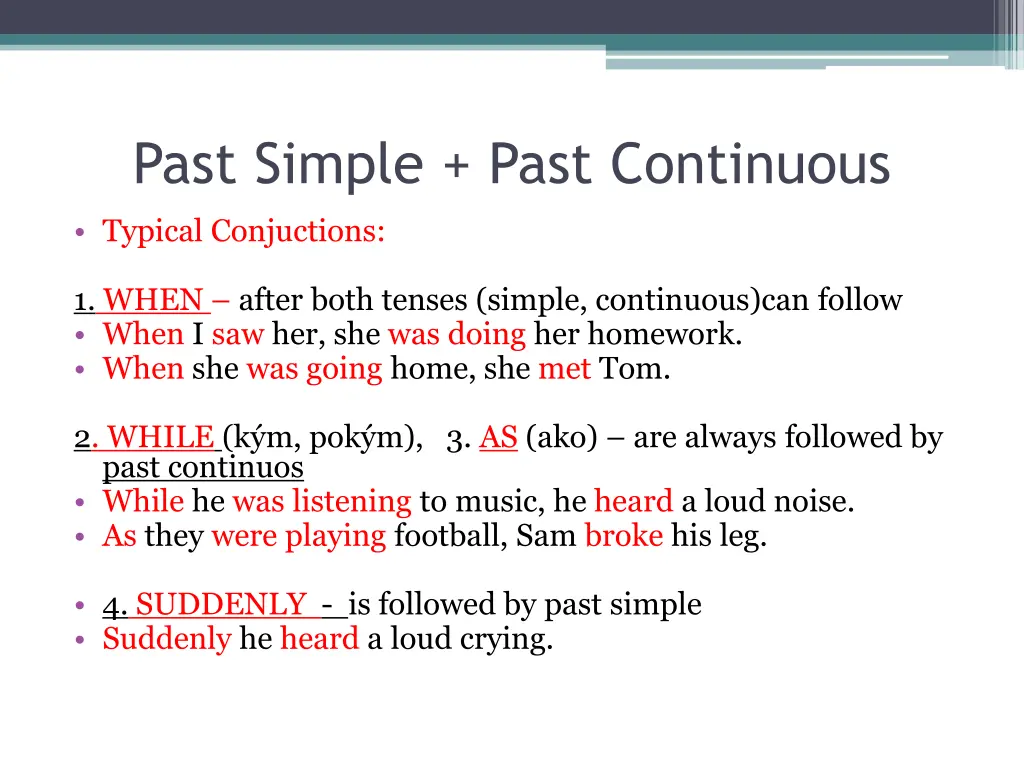 past simple past continuous