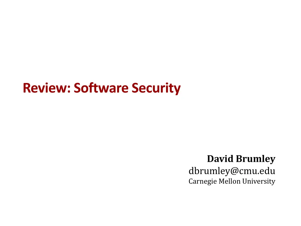 review software security