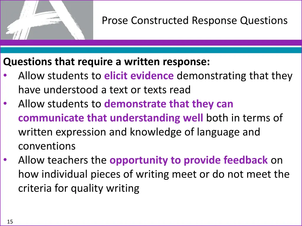 prose constructed response questions