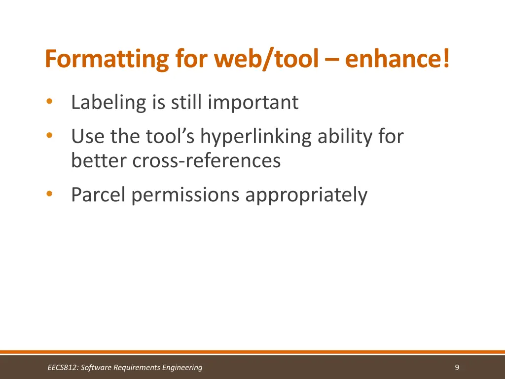 formatting for web tool enhance